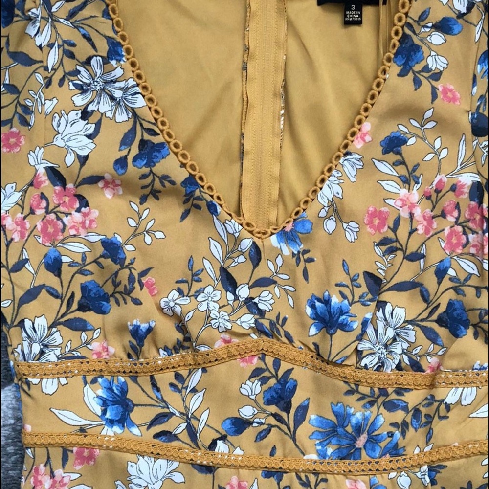 Mustard Floral dress
